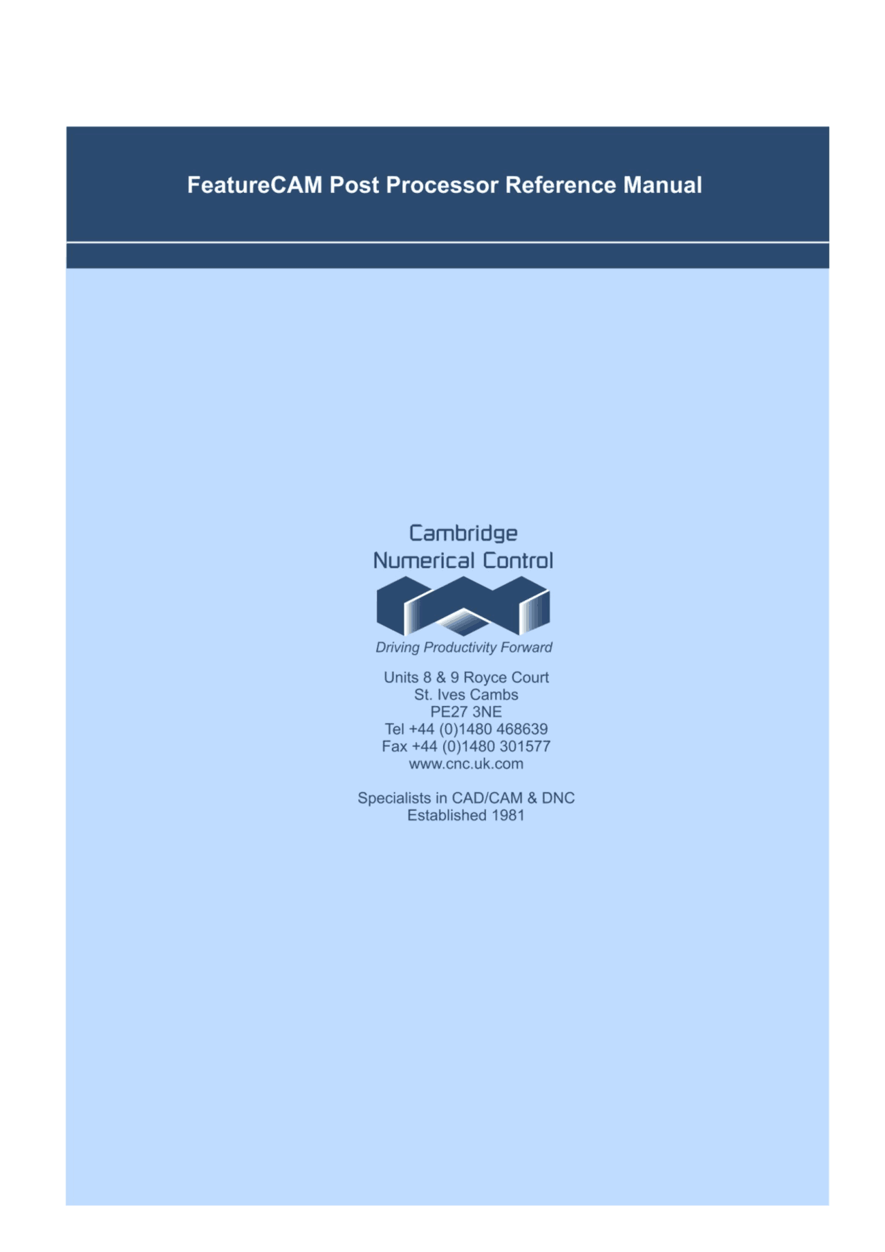 Featurecam Book Featurecam Pós processadores - Docsity