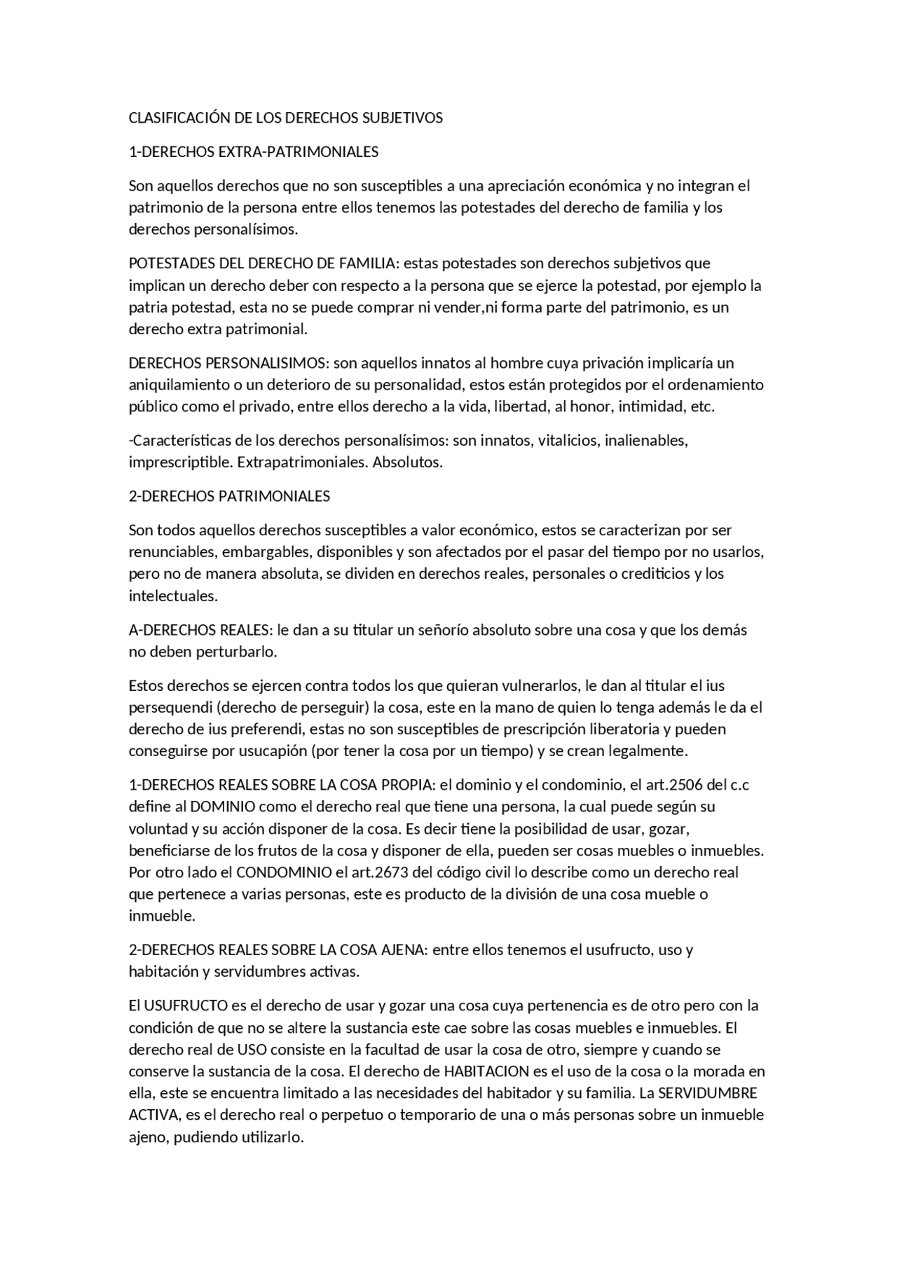 Clasificación de los derechos subjetivos Apuntes de Derecho Civil Docsity Clasificación de los derechos subjetivos Apuntes de Derecho Civil Docsity