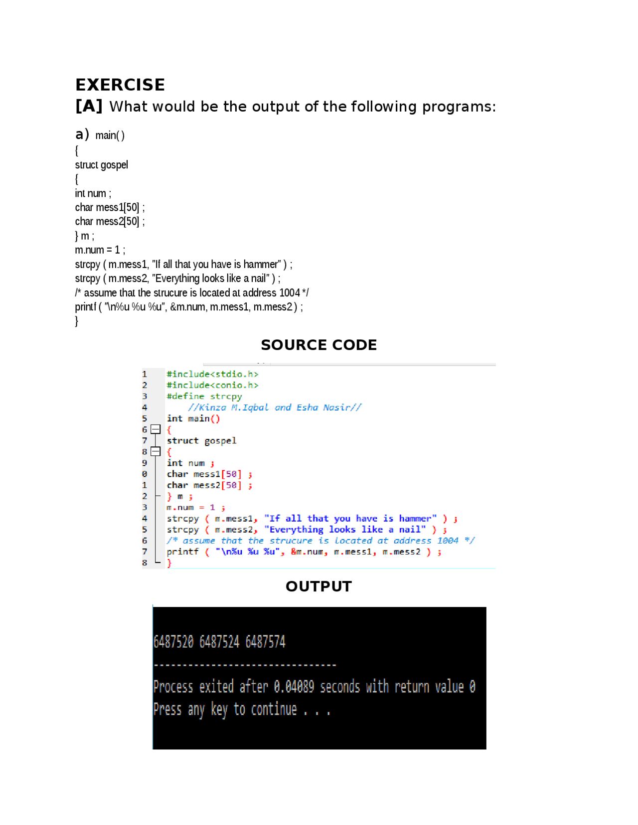 Let us c solution of Structure - Docsity