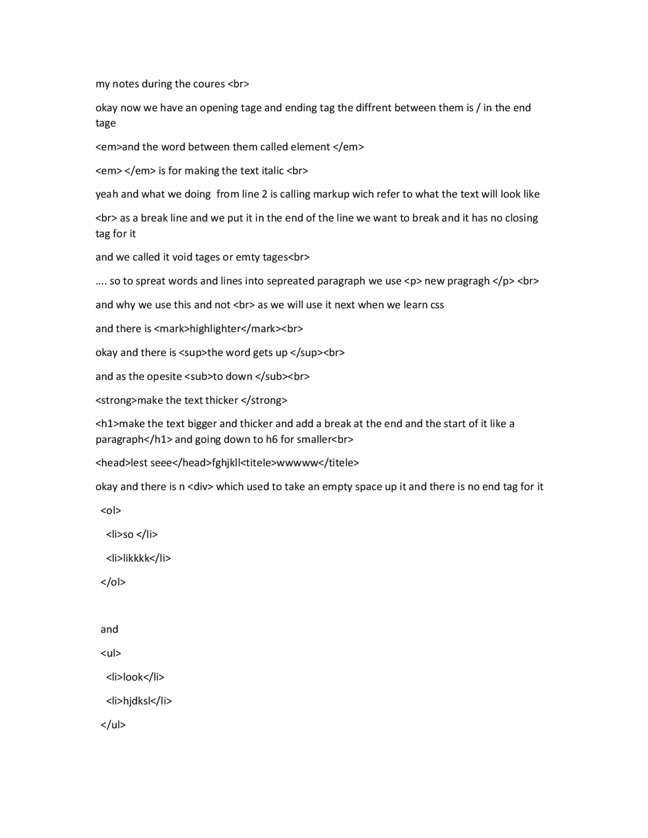 Html and css important notes | Study notes Web Design and Development ...