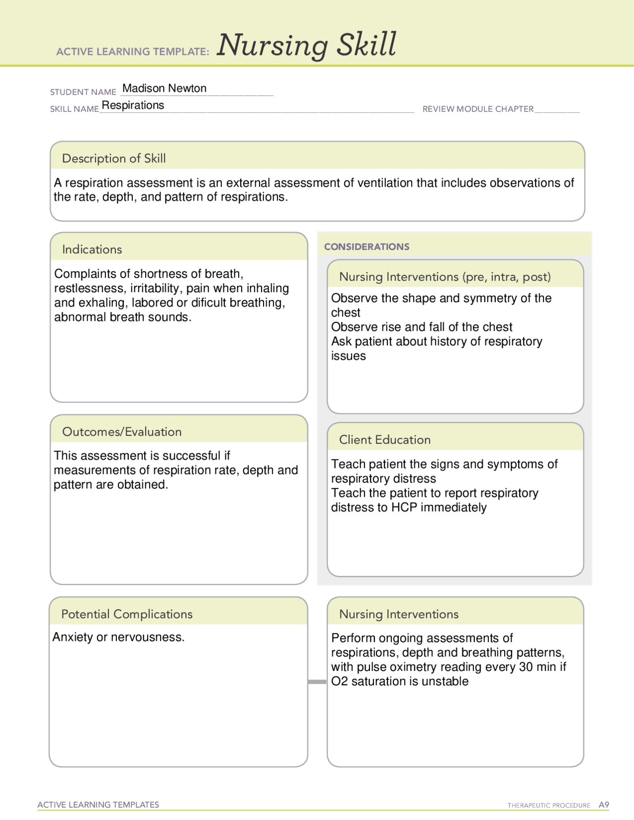 Respirations ATI Study Template Docsity Respirations ATI Study Template Docsity