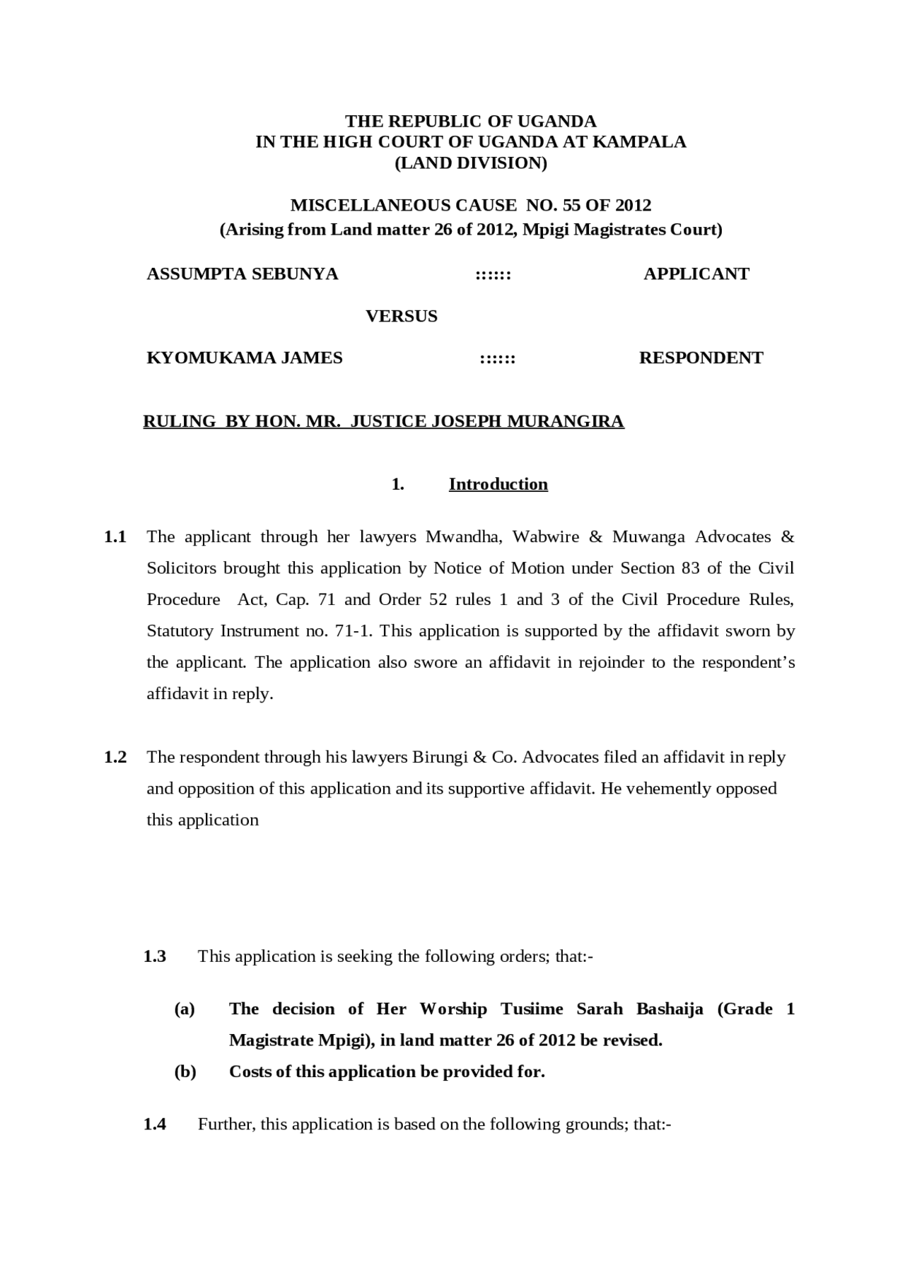 Case notes on the laws governing civil procedure in uganda as decided