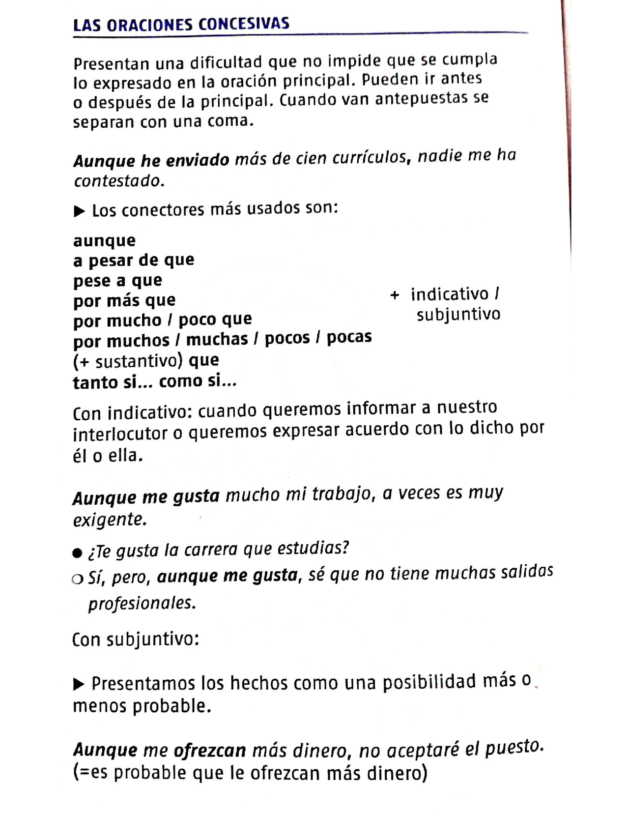 Explicacion gramatica sobre algunas reglas de gramatica española - Docsity