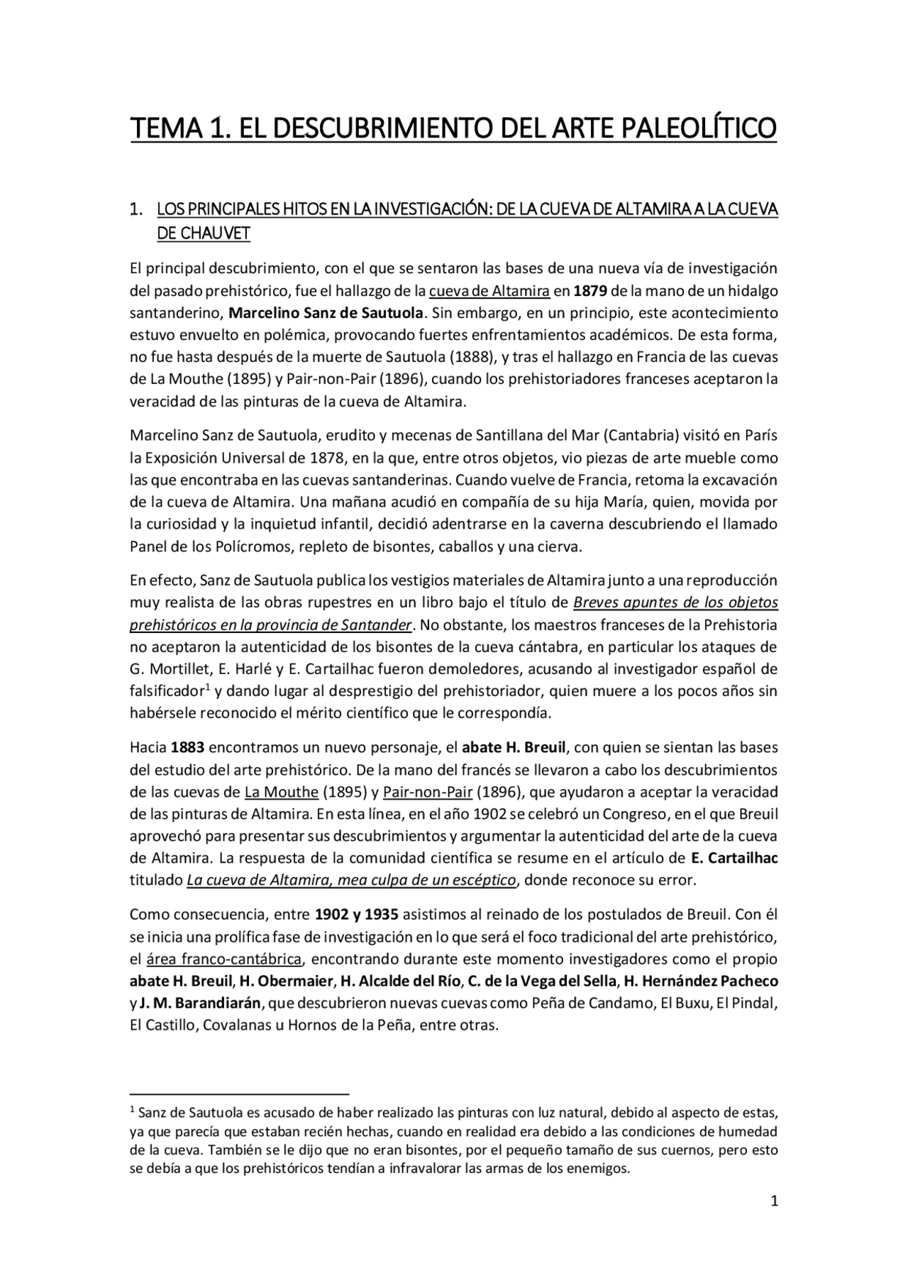 Arte paleolítico introduccion | Apuntes de Historia del Arte - Docsity