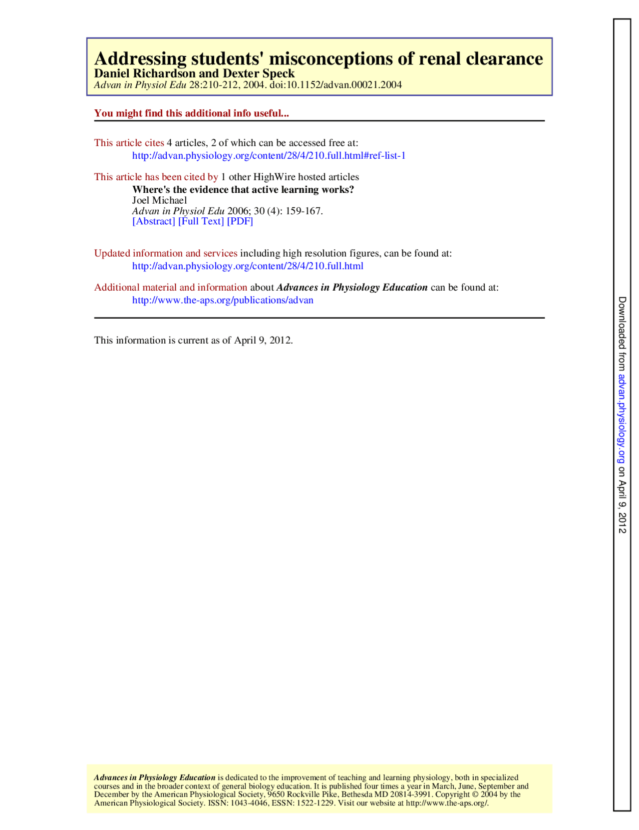 Clearence fisiologia renal - Docsity