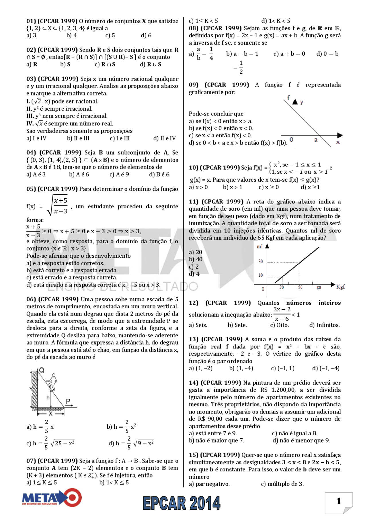Questões anteriores EPCAR - Docsity