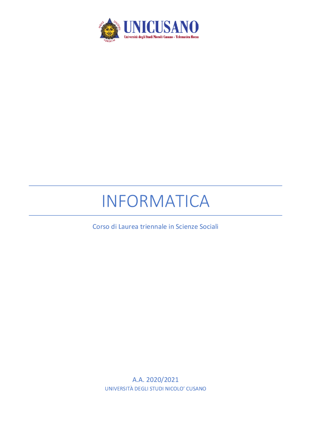 Introduzione all'informatica -utilizzo del sistema operativo - Docsity