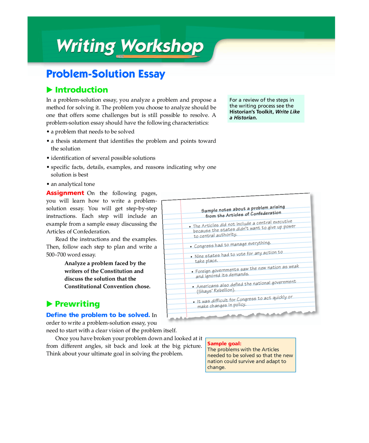 Problem Solution Essay Outline and Sample - Docsity