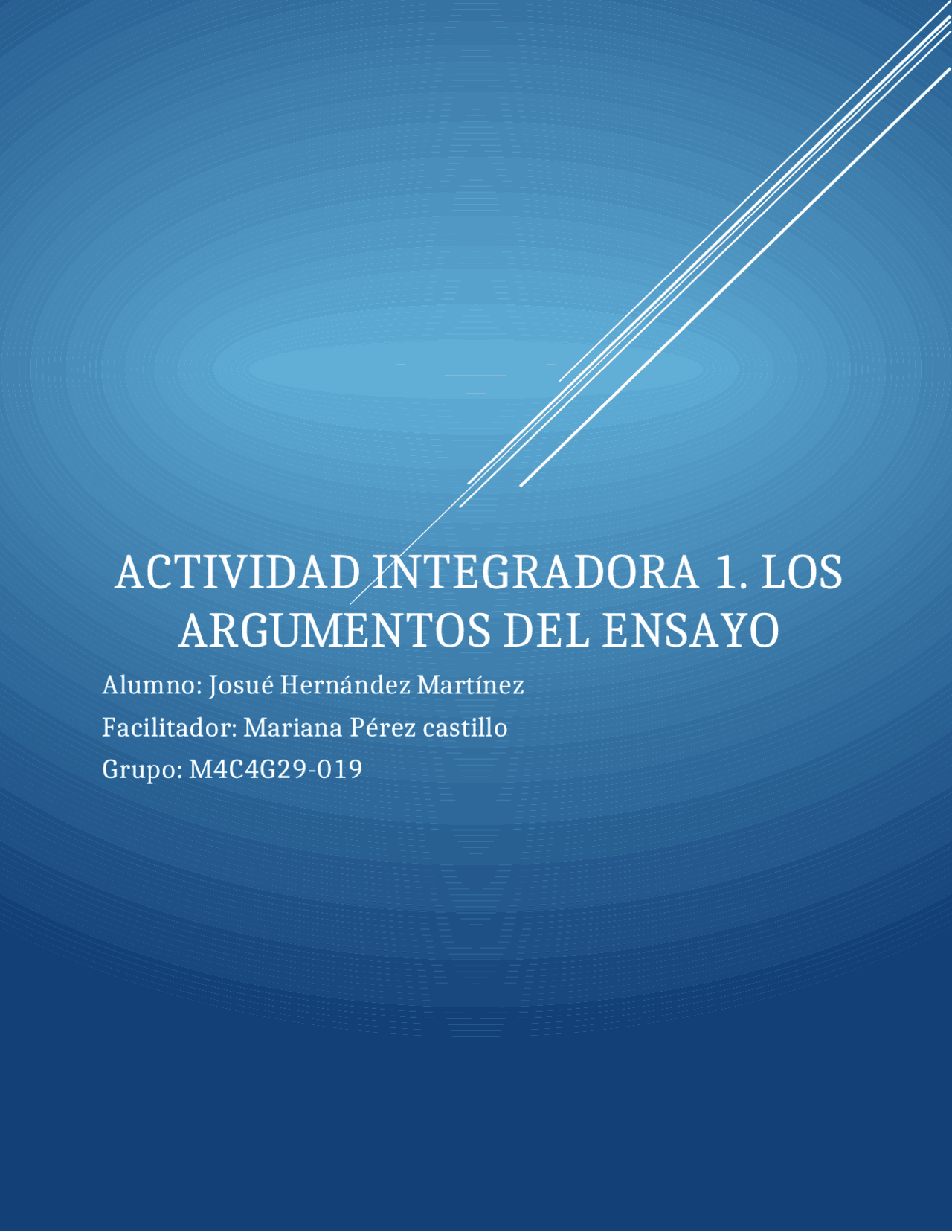 Actividad integradora 1 los argumentos del ensayo docsity