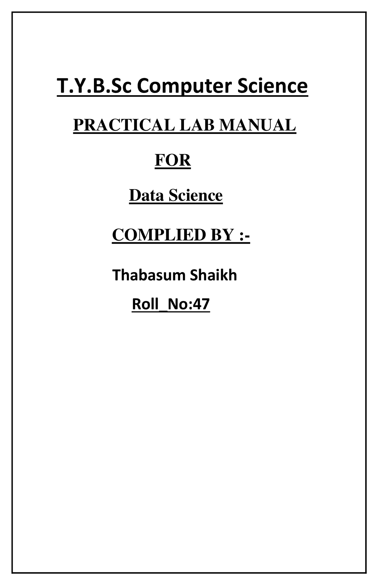 PRACTICAL MANUAL OF COMPUTER SCIENCE - Docsity