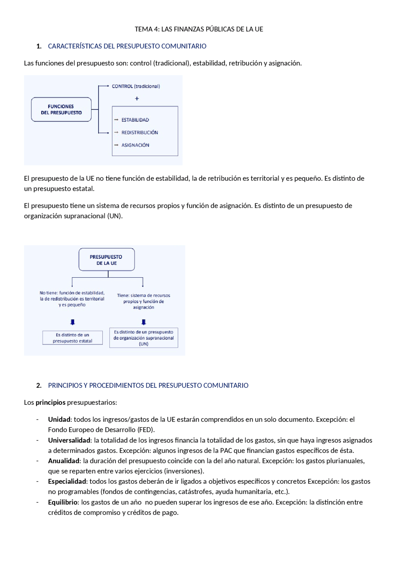 Tema 4 Economía de la Unión Europea - Docsity