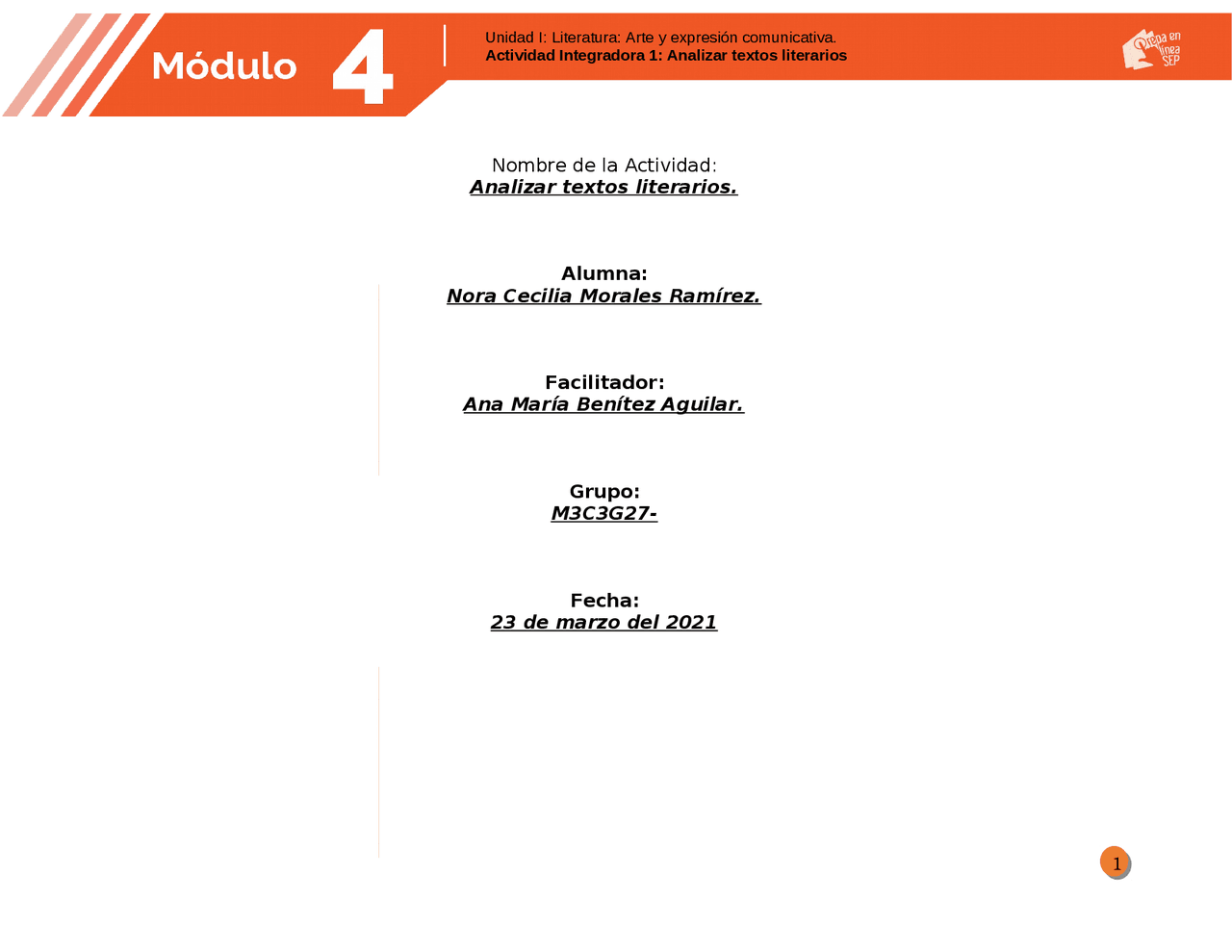 Actividades integradoras del modulo 4 - Docsity