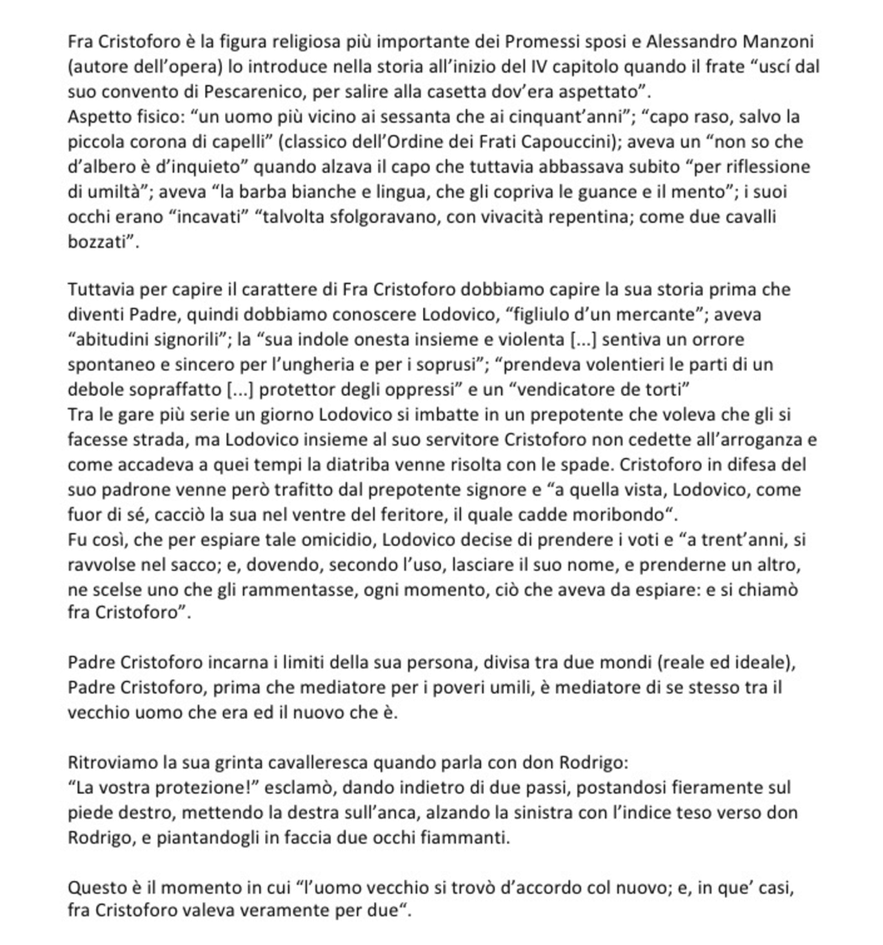 Analisi Fra cristoforo Appunti di Italiano Docsity