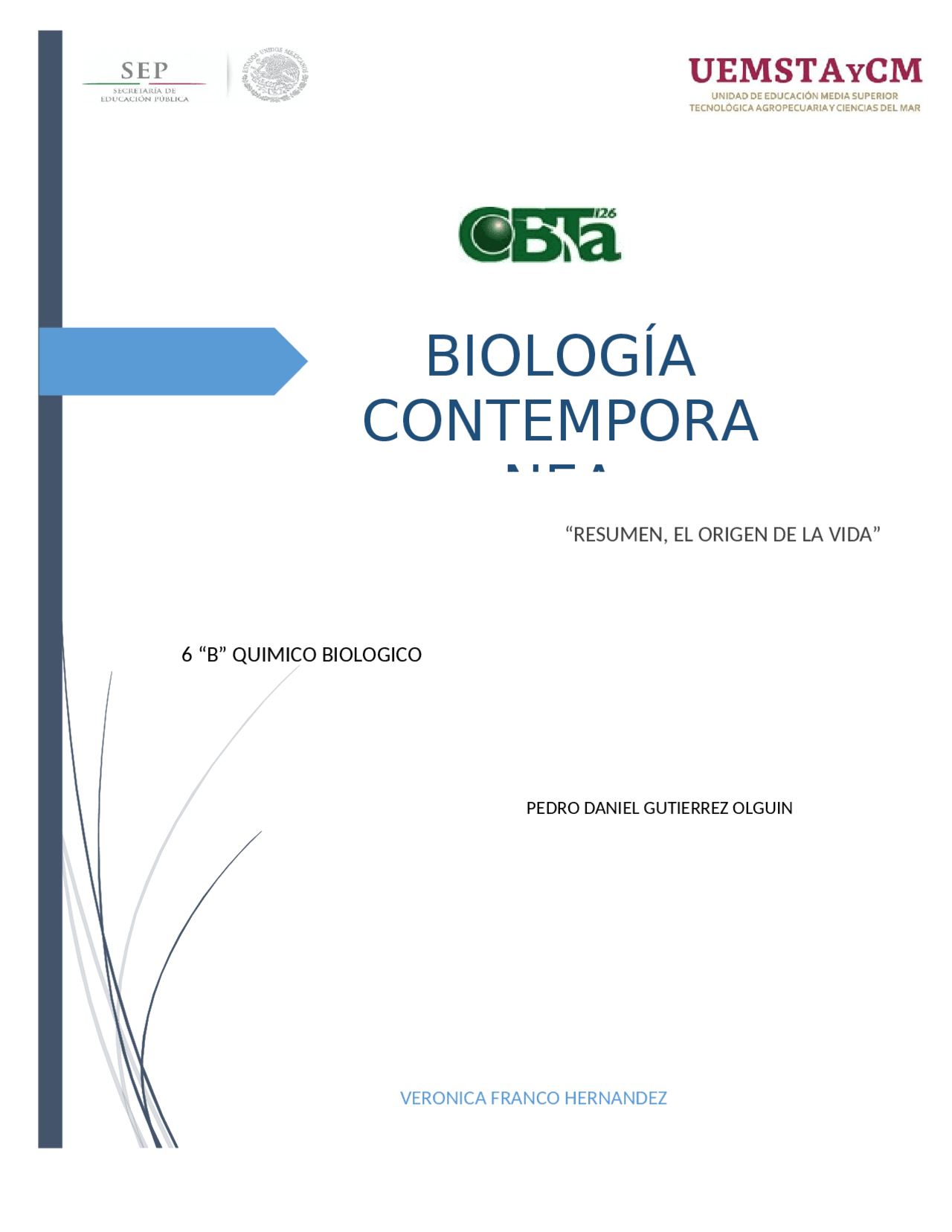 EL ORIGEN DE LA VIDA - Docsity