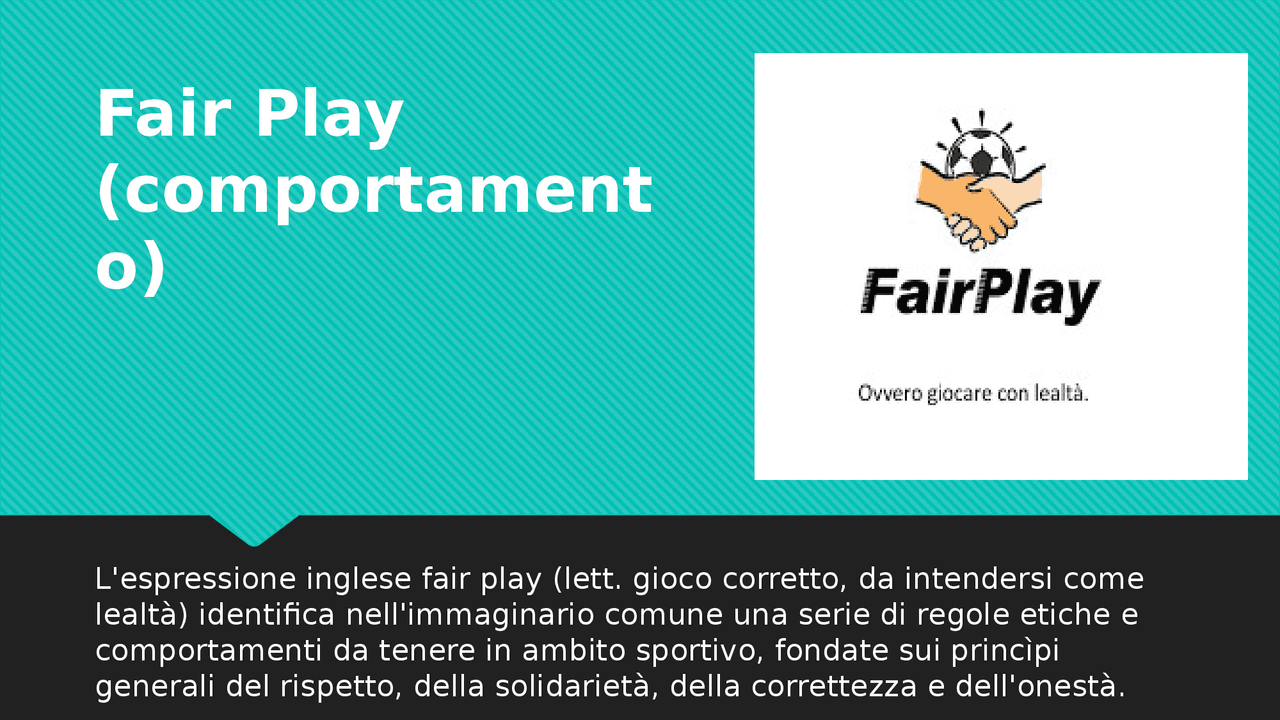 Cos'è il Fair play?. Docsity