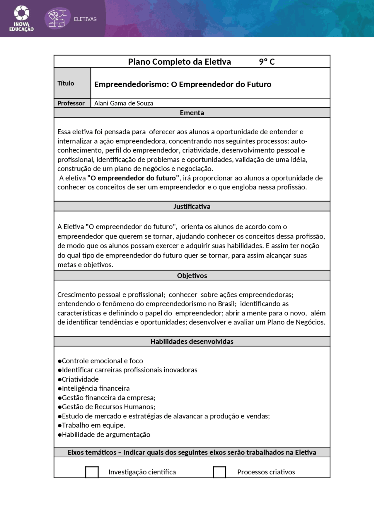 Eletivas Prontas Ensino Fundamental 2 - FDPLEARN