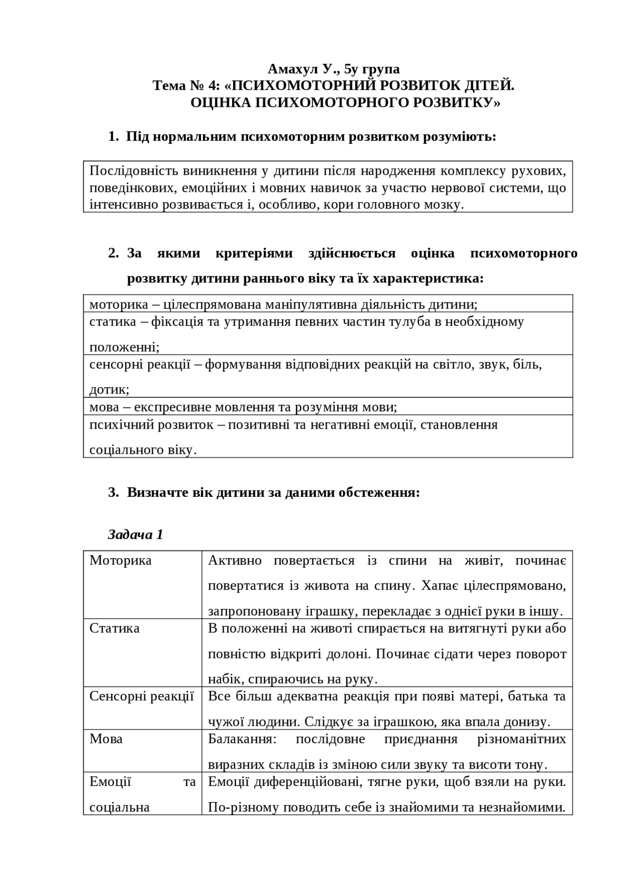 Робочий зошит з педіатрії - Docsity