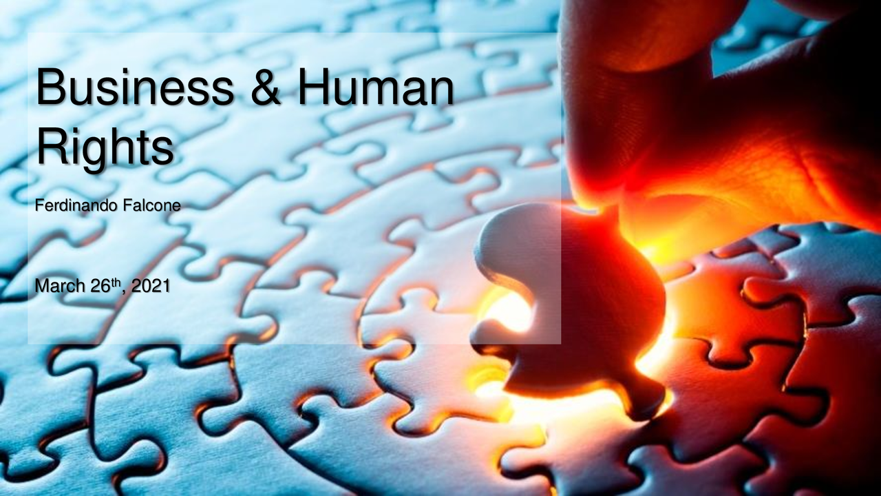 Business Responsibility for Human Rights: Study of UN Principles ...