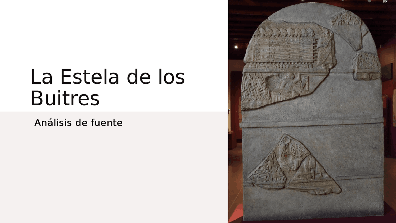 Estela de los Buitres Presentación Docsity