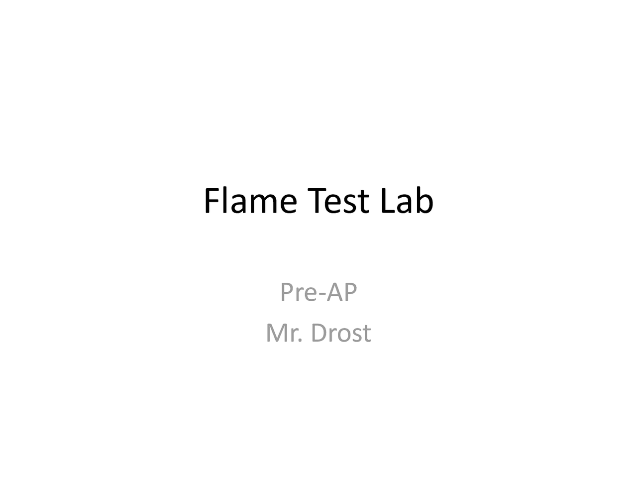 Flame Test Lab Report Lab Reports Chemistry Docsity