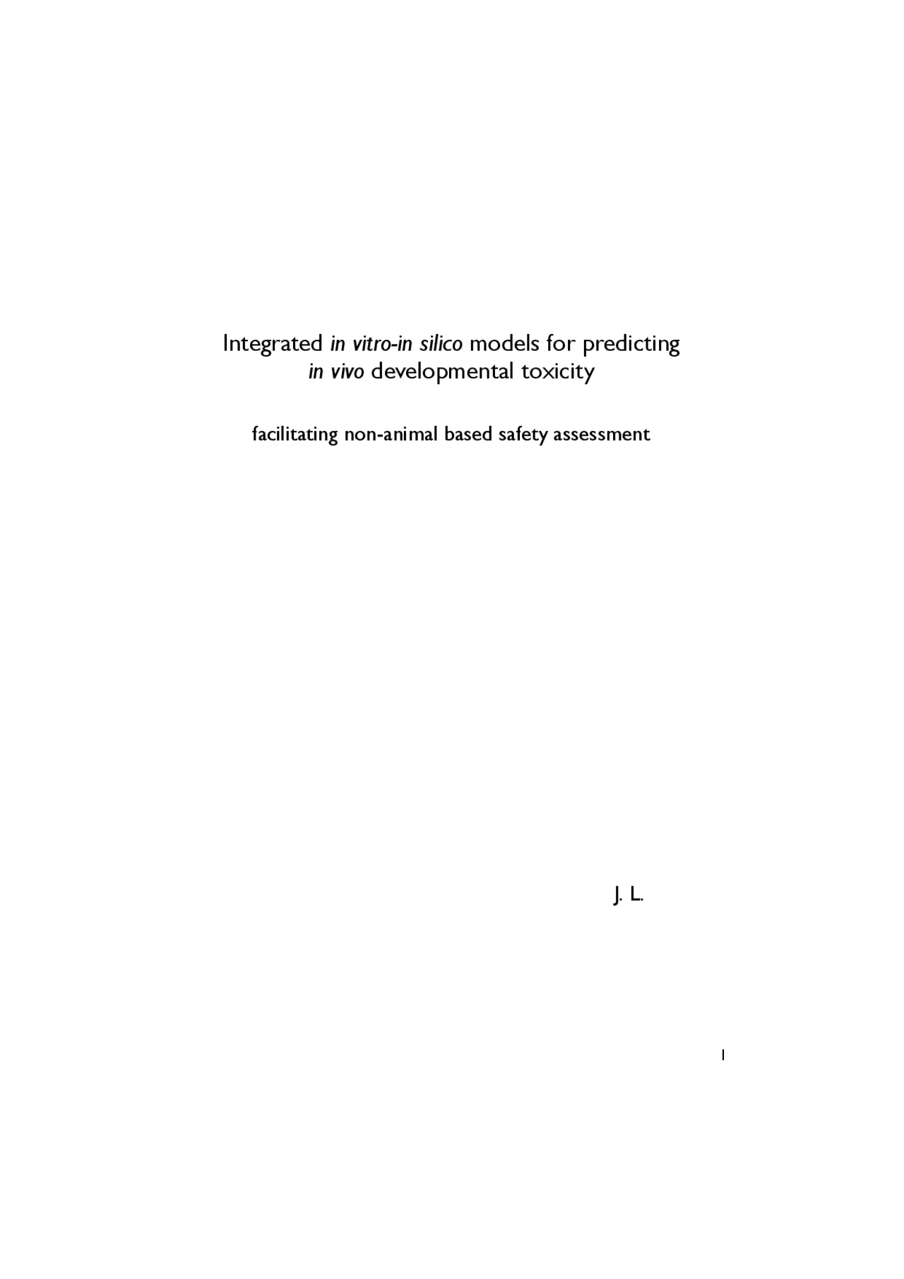 Integrated in vitro-in silico models for predicting in vivo