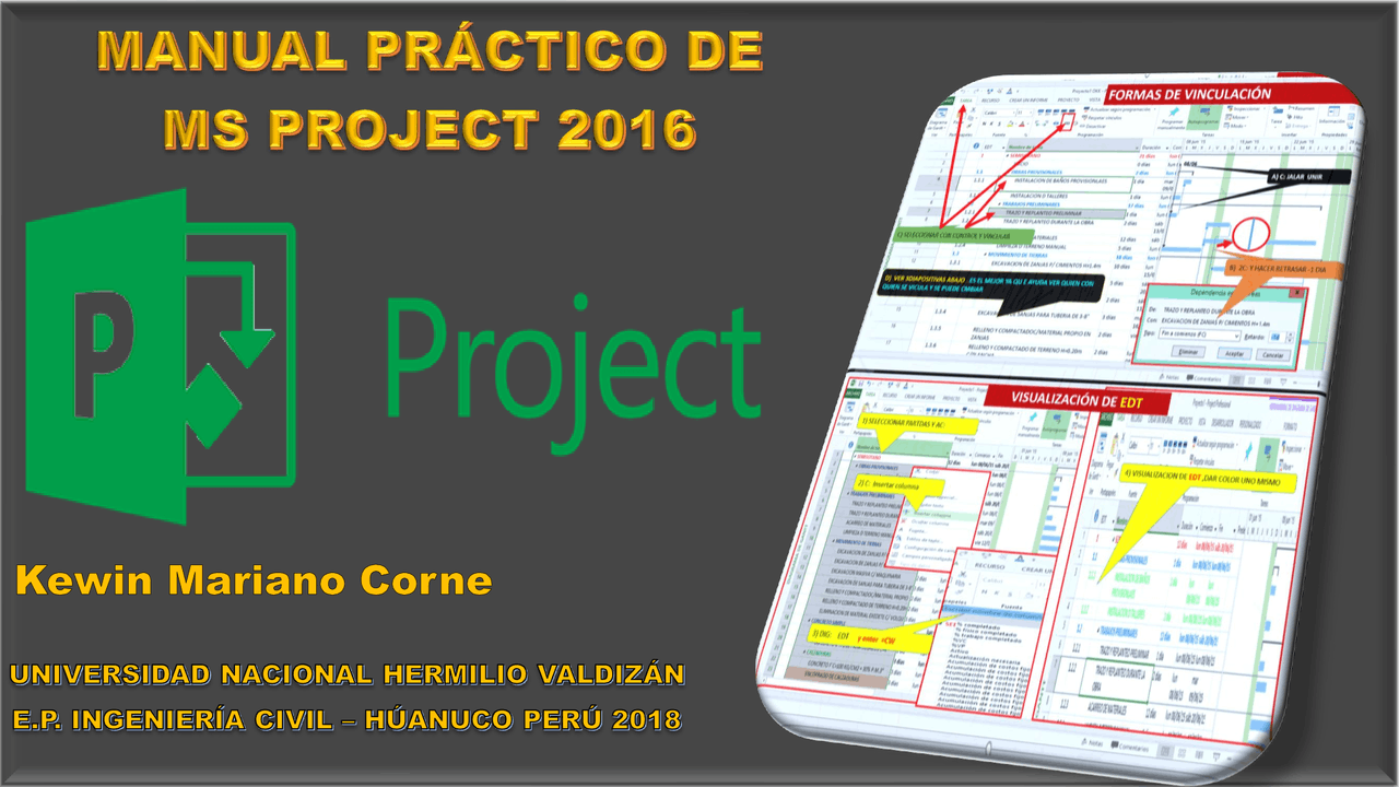 Manual practico de Ms Project 2016 Civil geeks - Docsity