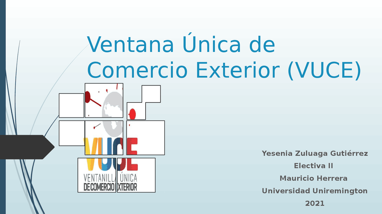 Presentación de la VUCE - Docsity