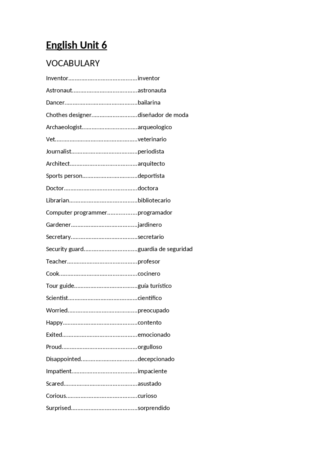 6 primaria ingles tema 6 | Apuntes de Inglés - Docsity