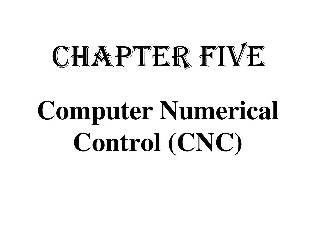 CNC Part programming and Analysis - Docsity