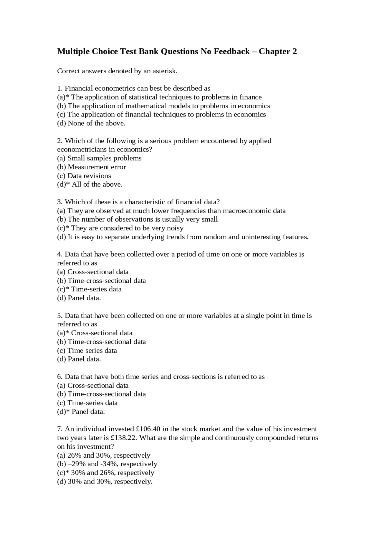 Test_bank_questions_Chapter_2.doc | Exercises Economics - Docsity