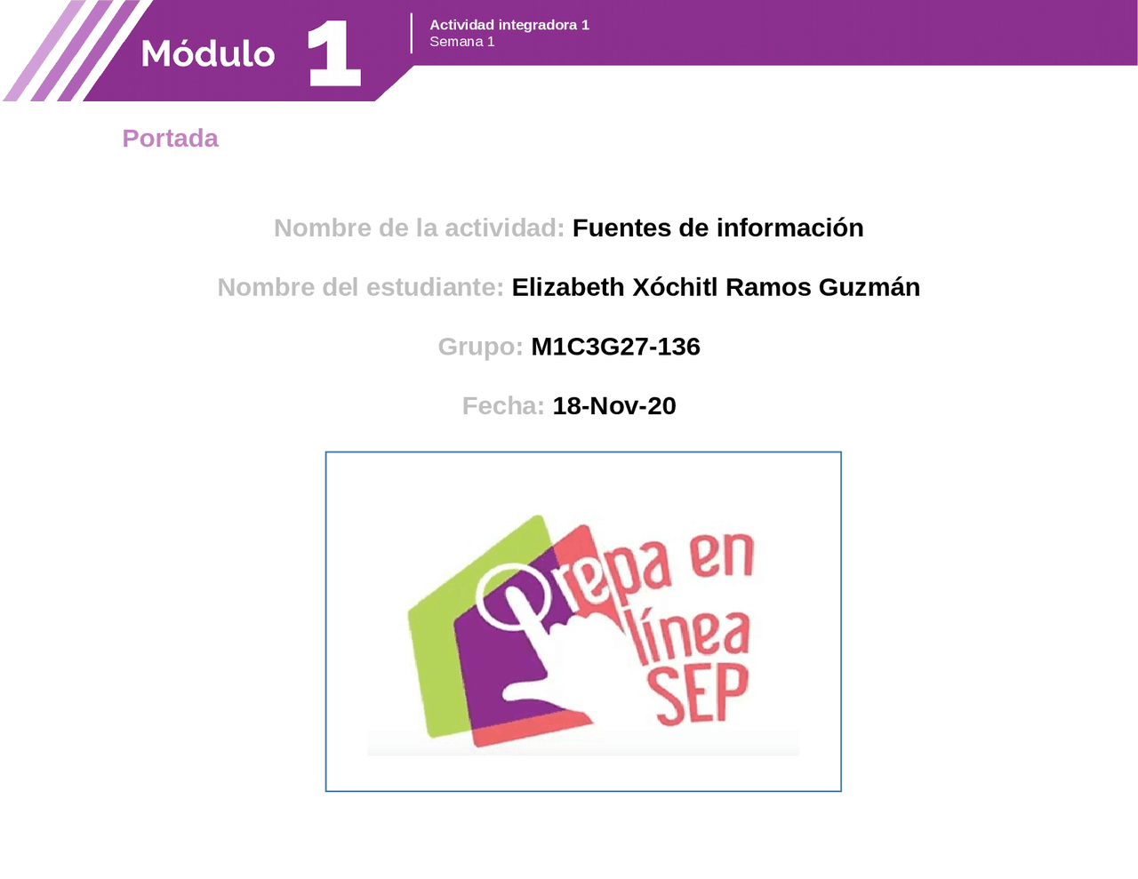 Modulo 1 semana 1 actividad integradora 1 - Docsity