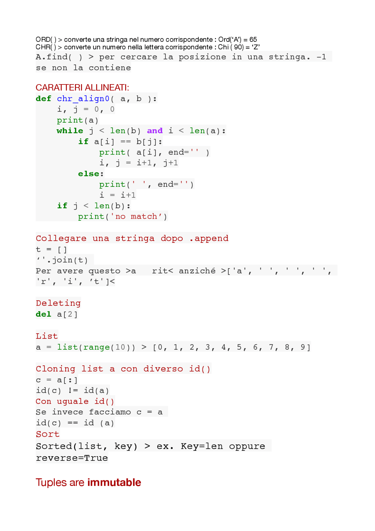 Formulario di Python - Docsity