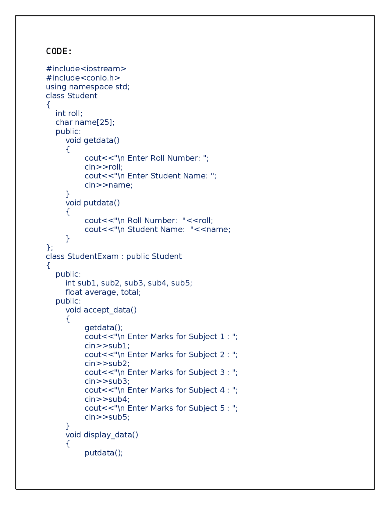 OOP Codes For Certain OOP Questions Related To Inheritance Function oop-codes-for-certain-oop-questions-related-to-inheritance-function