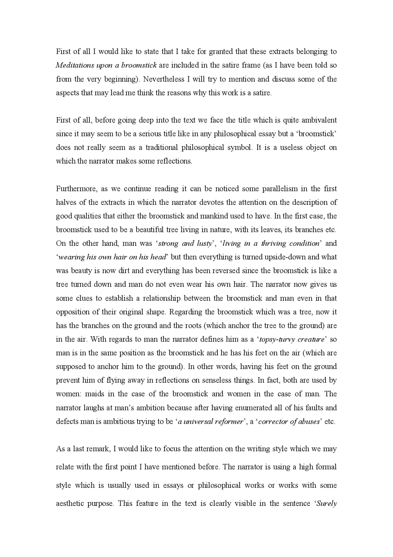 Meditations upon a broomstick Docsity