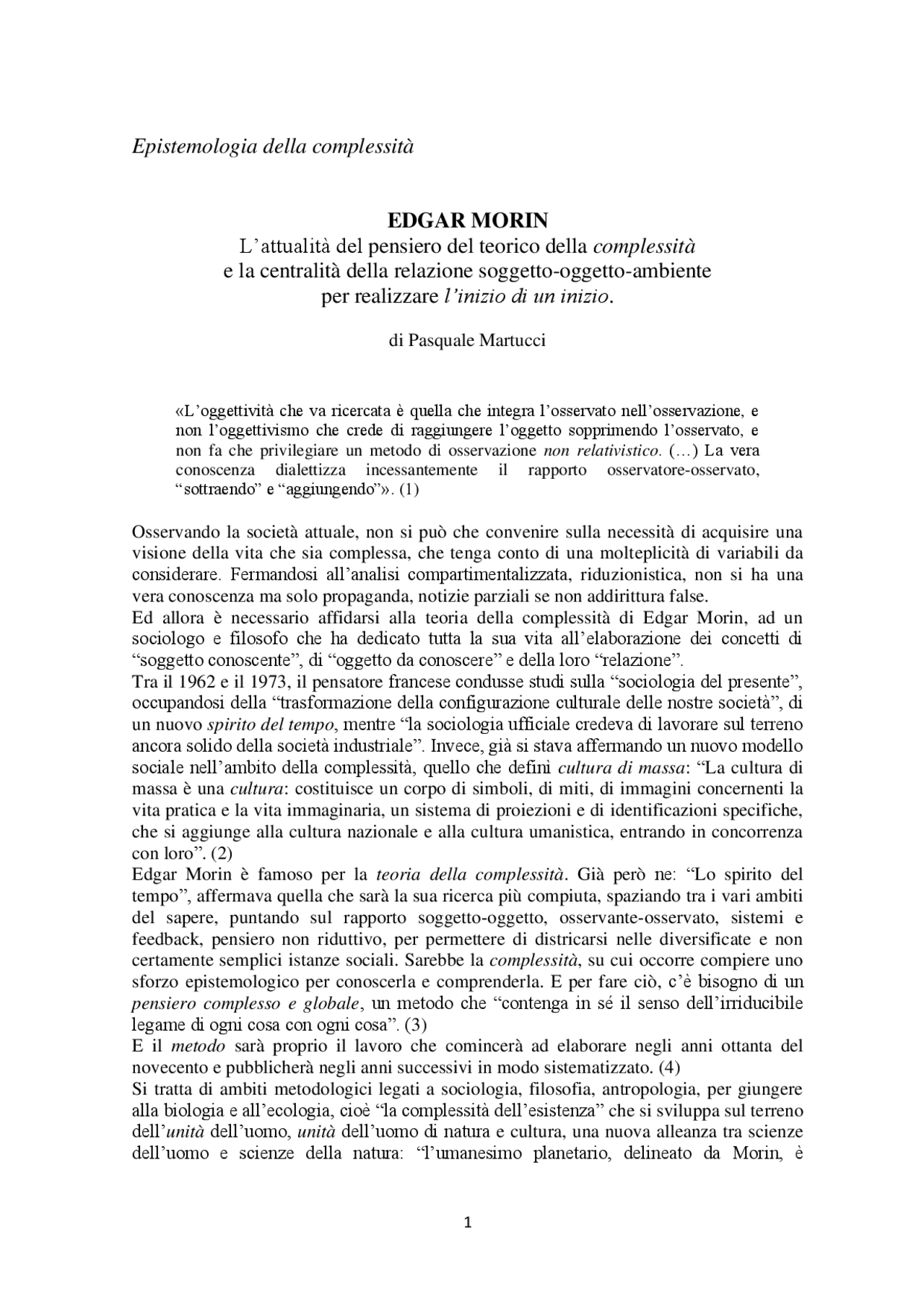 La teoria della complessità di Morin Argomento TFA Docsity La teoria della complessità di Morin Argomento TFA Docsity