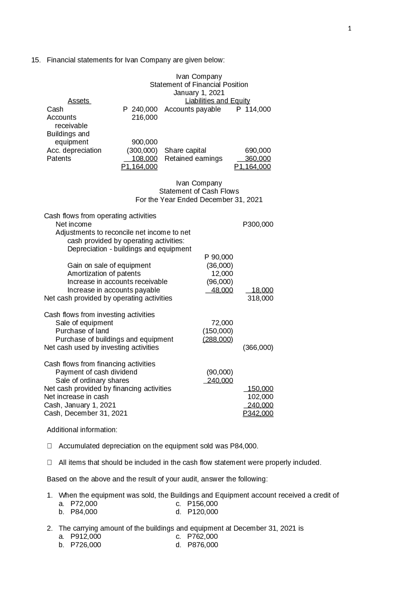 Substantive Question Examples Substantive-Test-Questions-Cash - Docsity