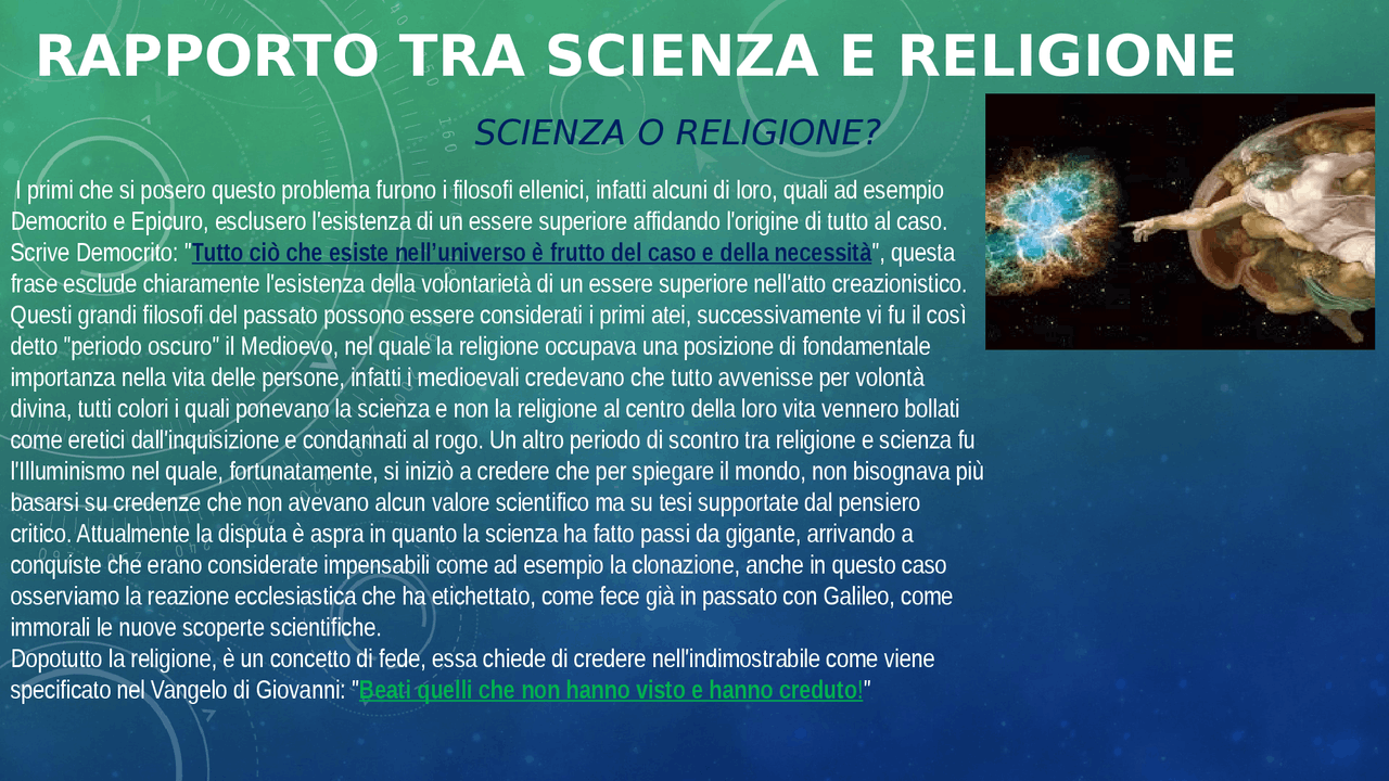 Rapporto Tra Scienza E Religione Riassunto