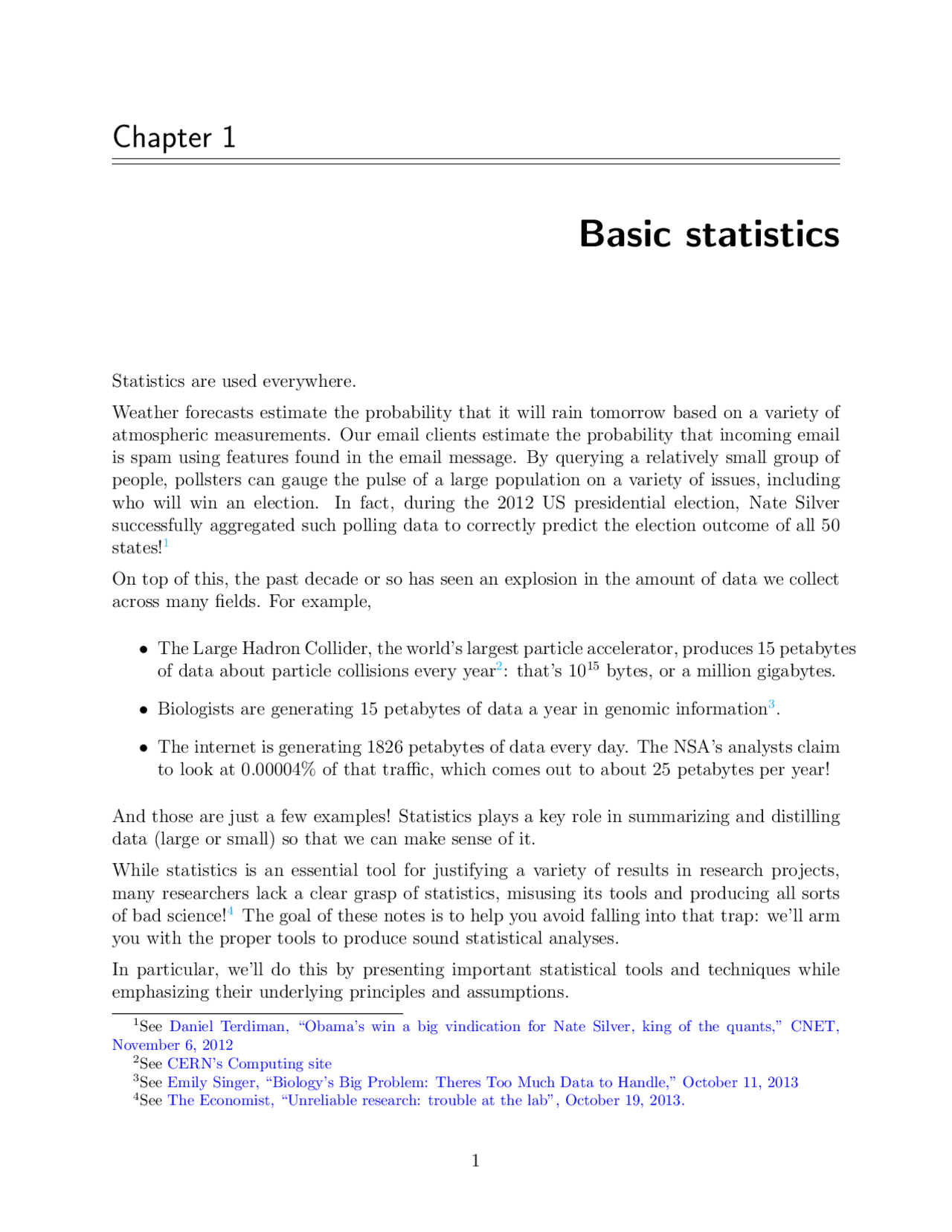 Chapter 1 Statistics Basic Basic Concepts of Statistics in Chapter 1 - Docsity