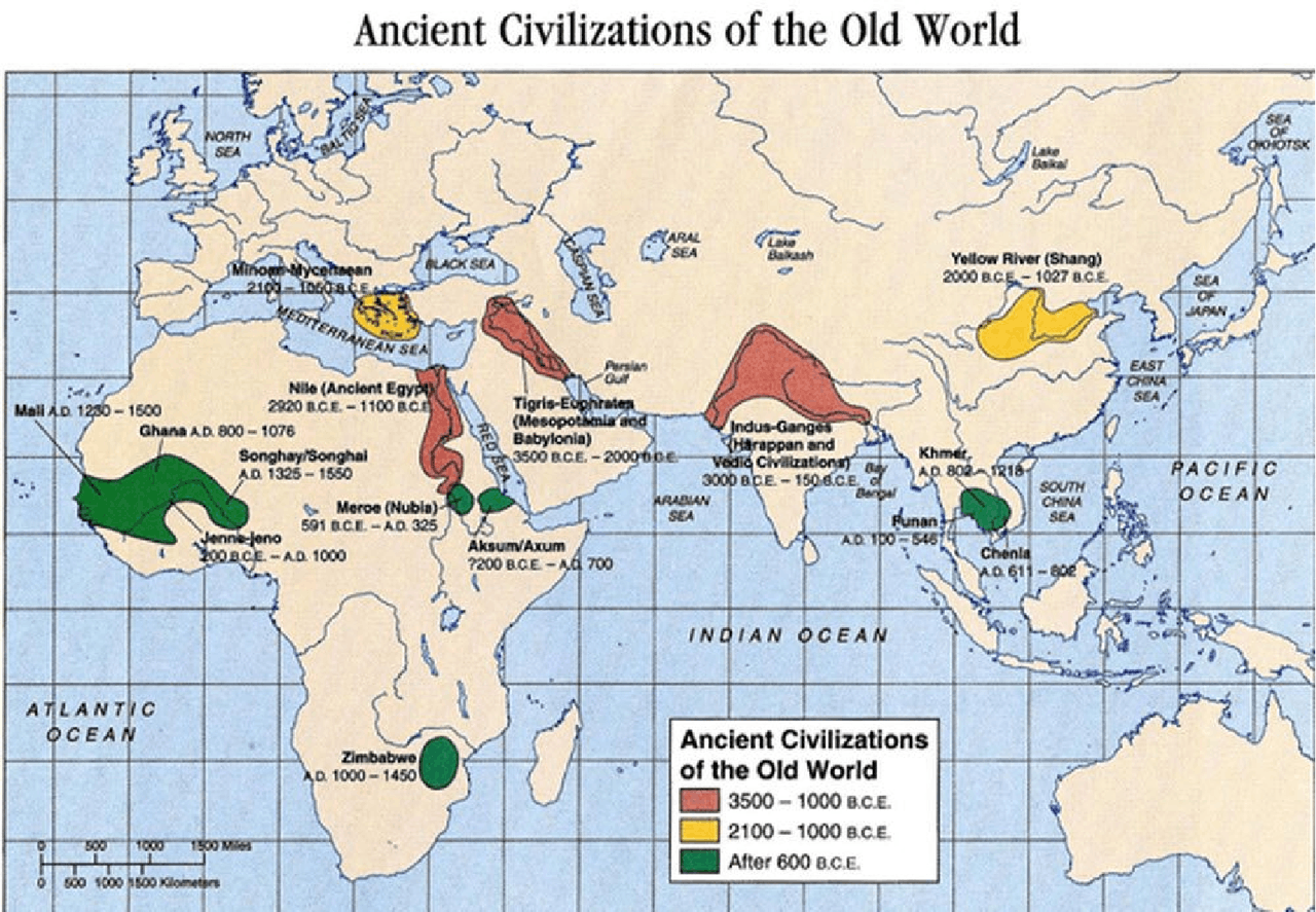 Map of the Ancient World Civilizations - Docsity