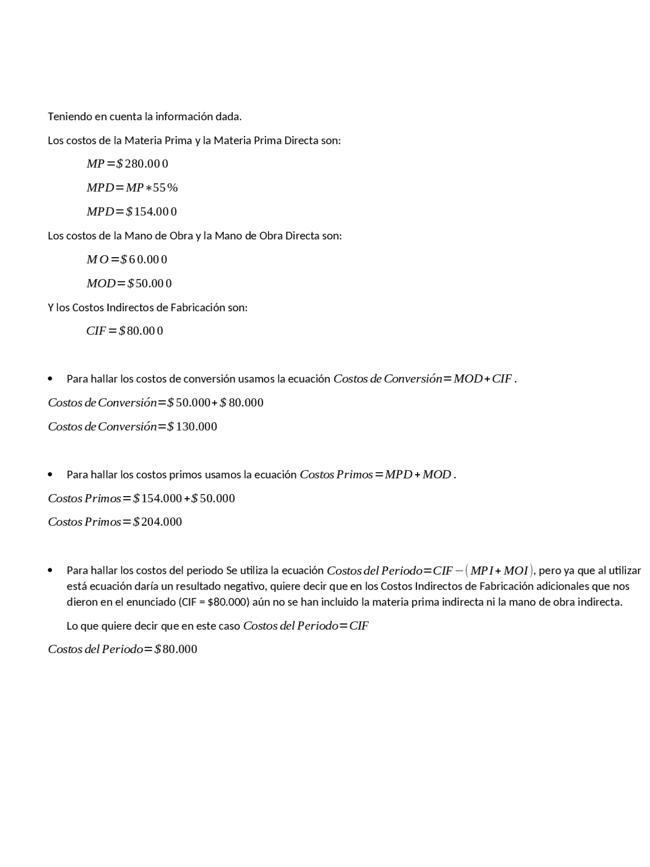 COSTOS Y PRESUPUESTOS ENTREGA 1 | Ejercicios de Análisis presupuestario ...
