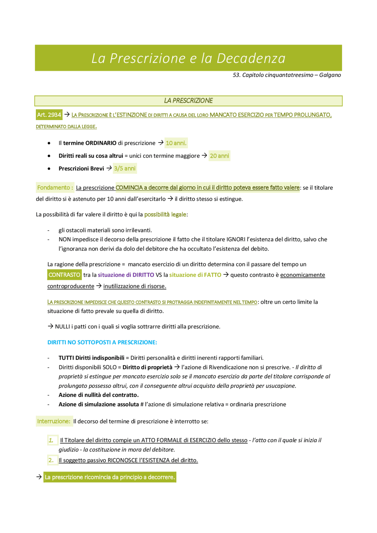 differenza tra decadenza e prescrizione