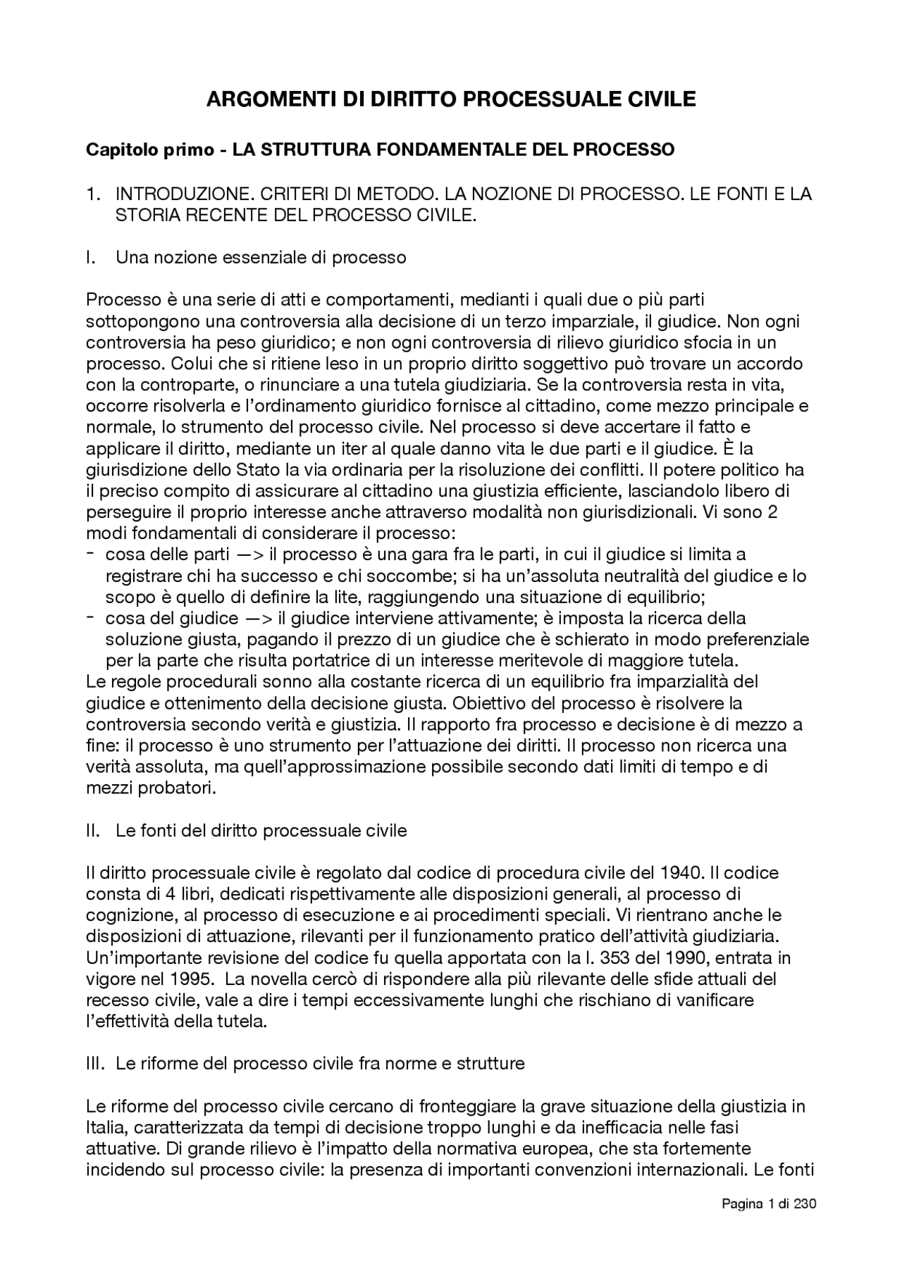 riassunto diritto processuale civile pdf