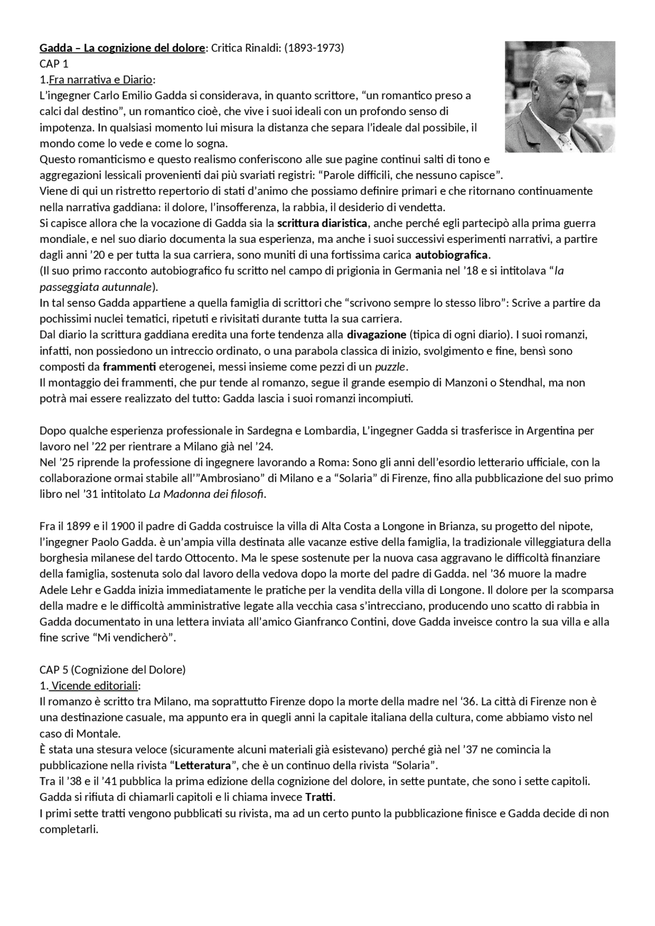 Riassunto La cognizione del dolore di Gadda Docsity Riassunto La cognizione del dolore di Gadda Docsity