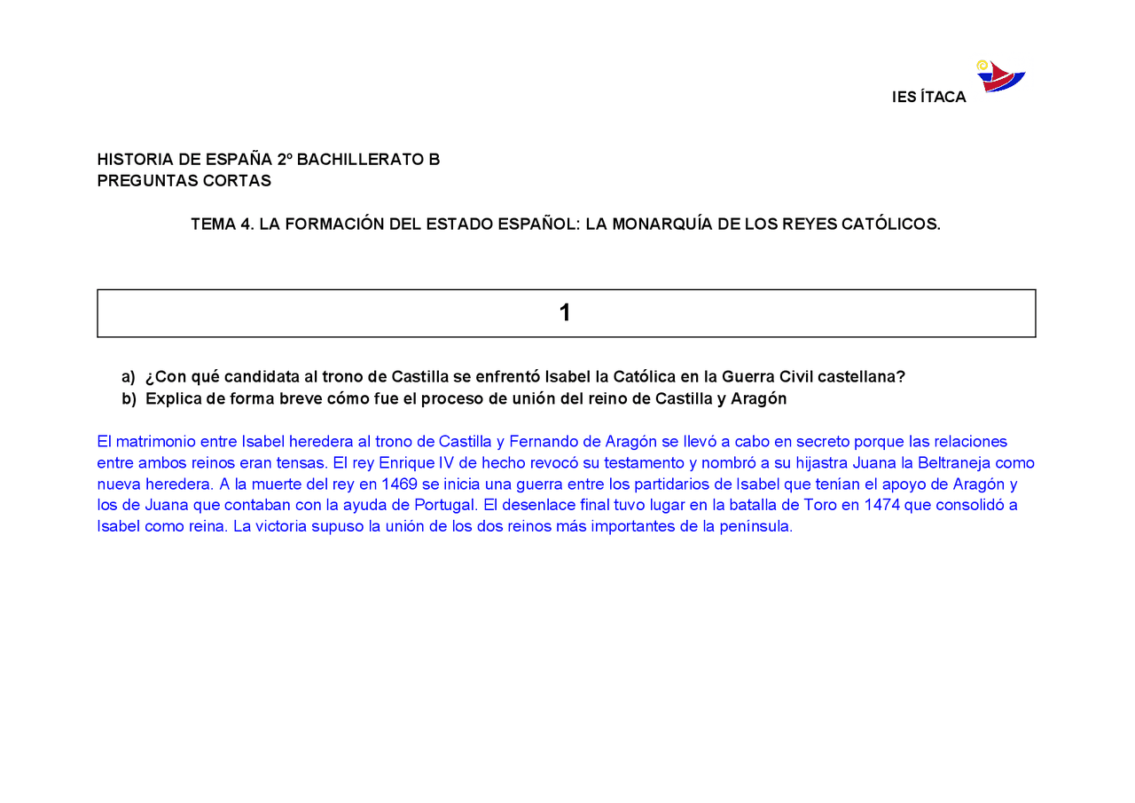 PREGUNTAS CORTAS (RESUELTAS) TEMA 4 LA FORMACIÓN DEL ESTADO ESPAÑOL.pdf