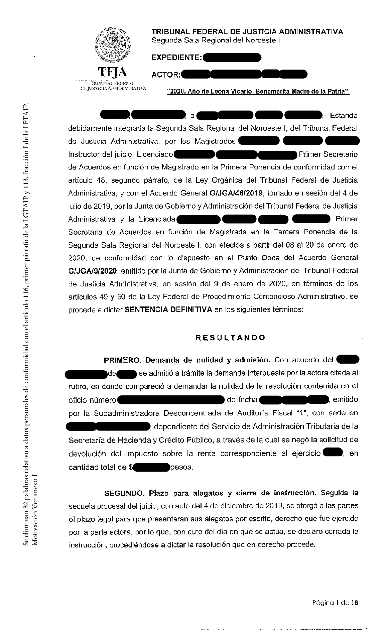 RESOLUCION DE SENTENCIA - Docsity