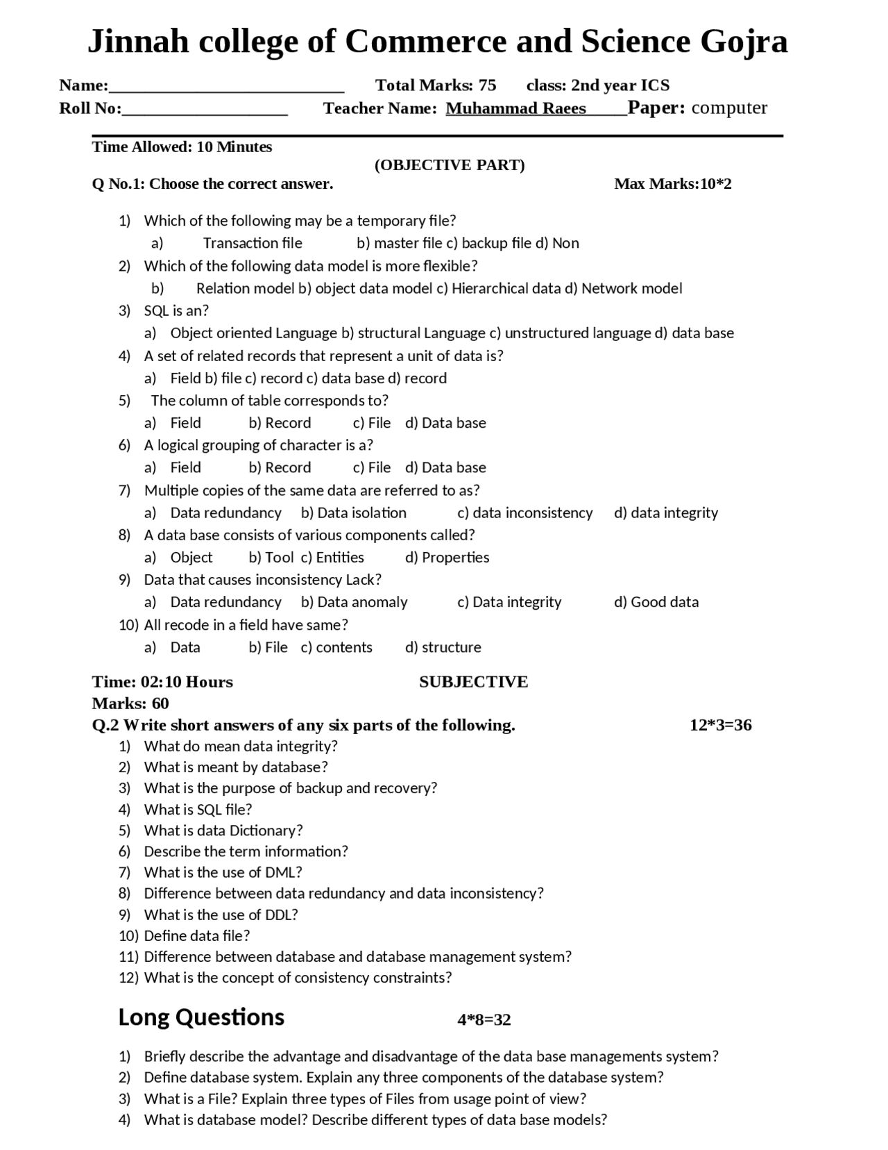 Introduction to computer - Docsity