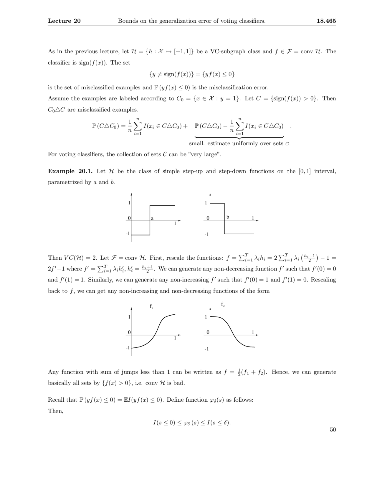 Bounds on the Generalization Error of Voting Classifiers - Docsity
