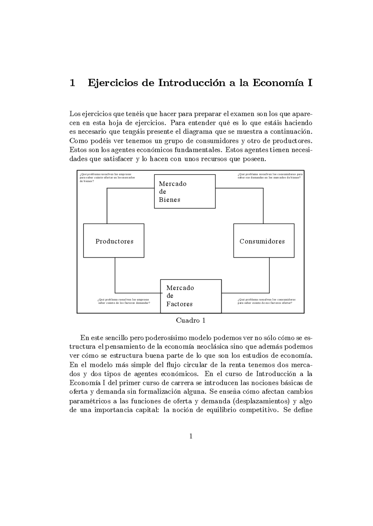 Ejercicios de economía | Ejercicios de Economía I | Docsity