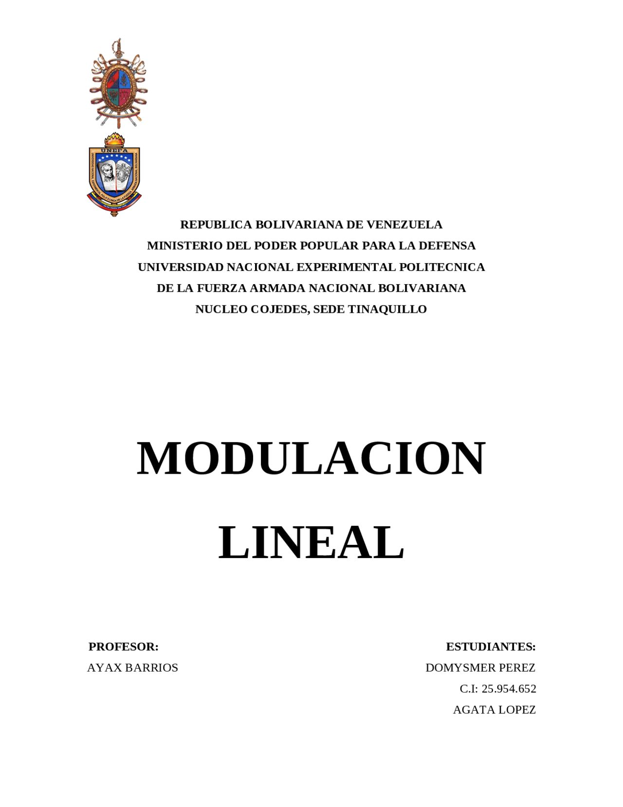 Modulacion Lineal en Comnicaciones - Docsity