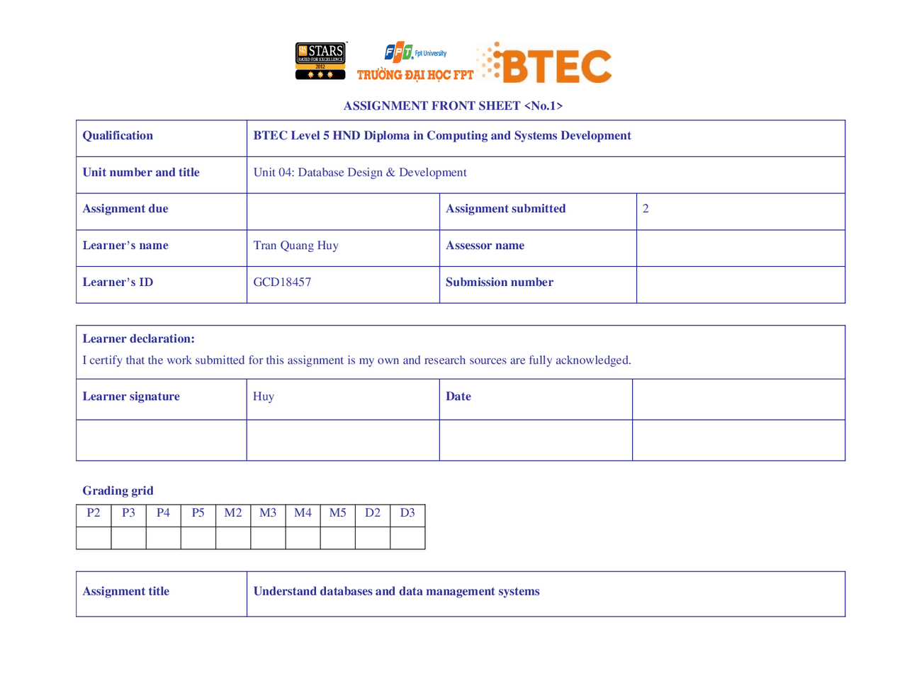 Database Assignment 2 | Assignments Database Management Systems (DBMS ...